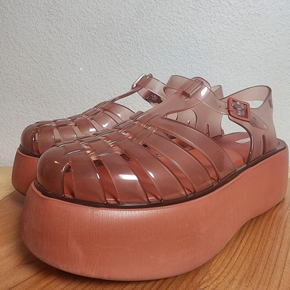 Melissa Shoes Womens Size 9 Pink Jelly Fisherman Platform Sandals Slingback - Picture 6 of 12